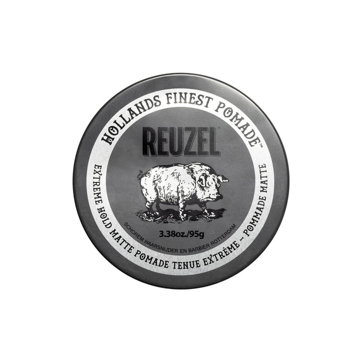 REUZEL front jar view showing strong hold packaging benefit