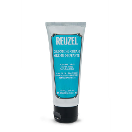 REUZEL front jar view showing product packaging and easy scoop benefit