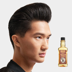 REUZEL used with blow-dryer showing improved volume and quicker styling