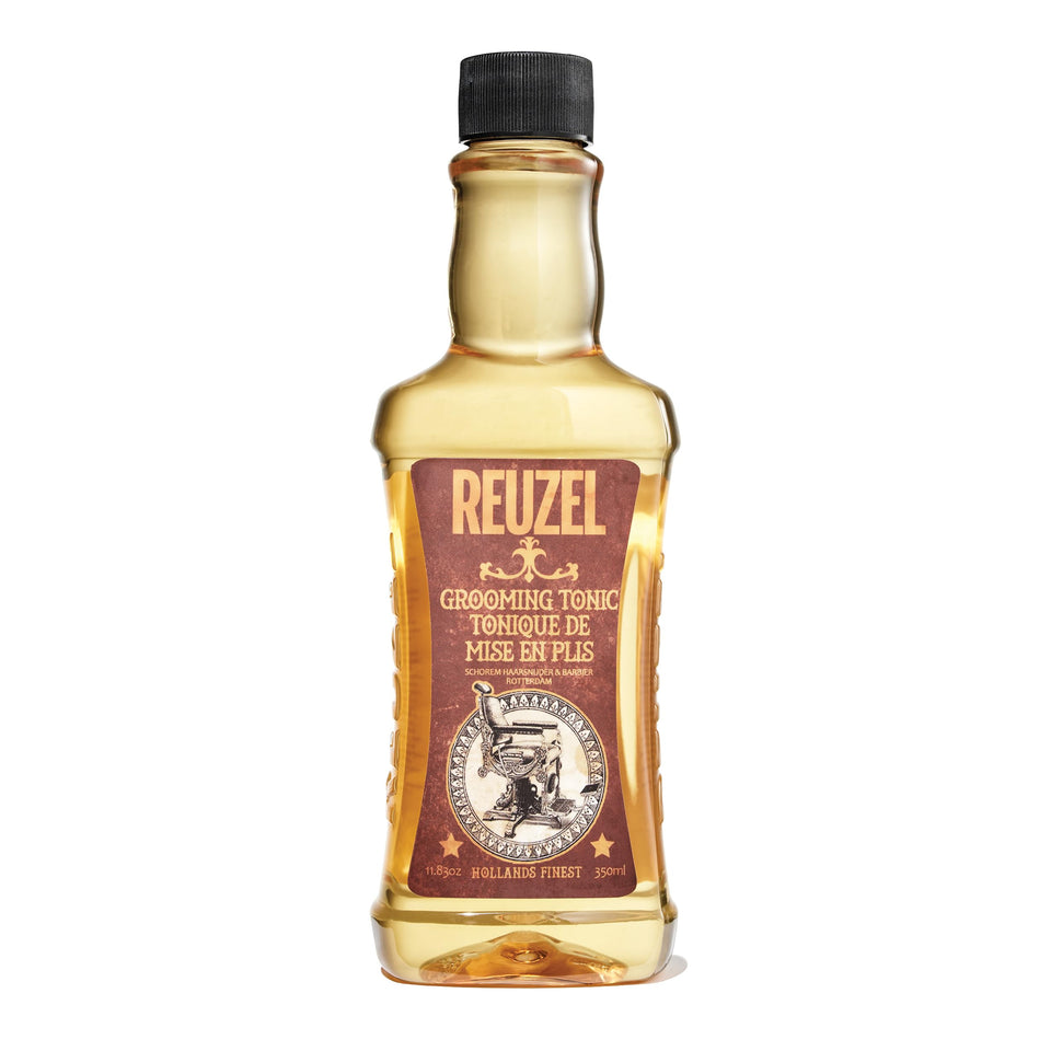 REUZEL front bottle showing label and 11.83 oz size for clear product ID