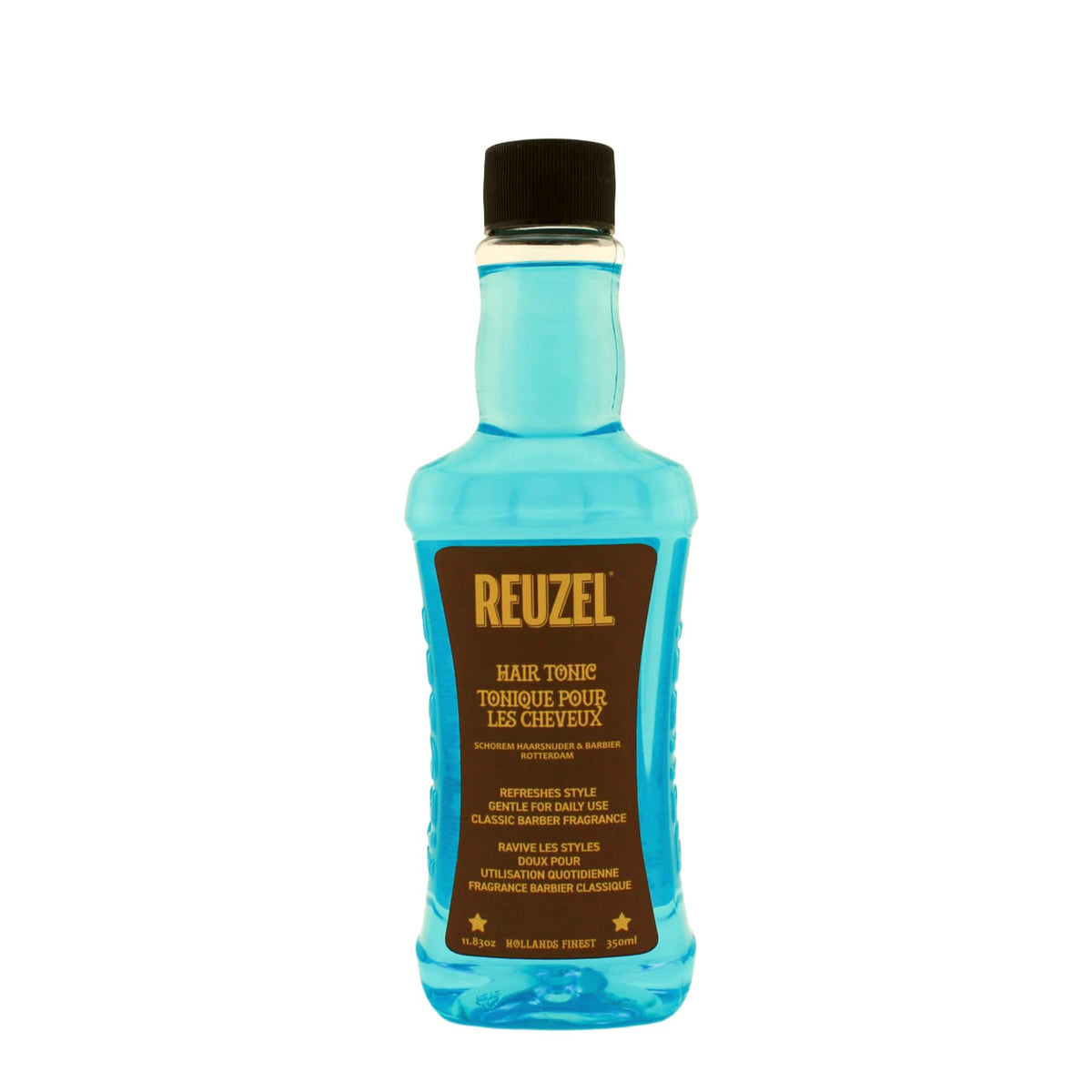 REUZEL front bottle view showing sleek packaging and easy dispensing benefit