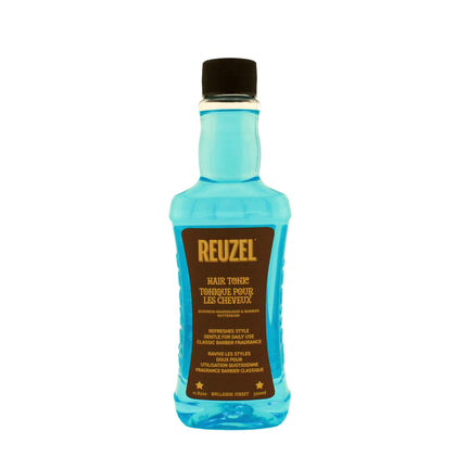 REUZEL front bottle view showing sleek packaging and easy dispensing benefit