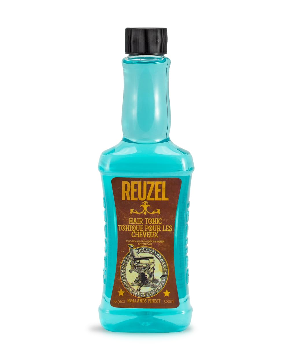 REUZEL front bottle view showing label and nostalgic barbershop scent benefit