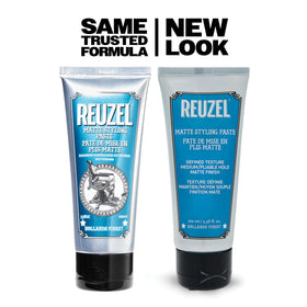 REUZEL jar in bathroom setting suggesting daily use and easy rinse-out