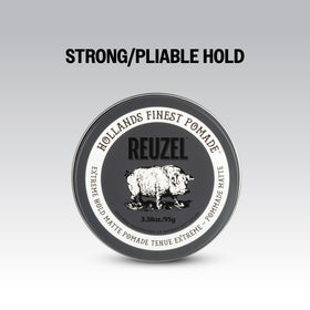 REUZEL pomade on hand demonstrating application and effortless distribution benefit