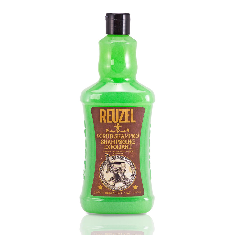 REUZEL front bottle view showing label and large 33.81 oz size for long-lasting supply