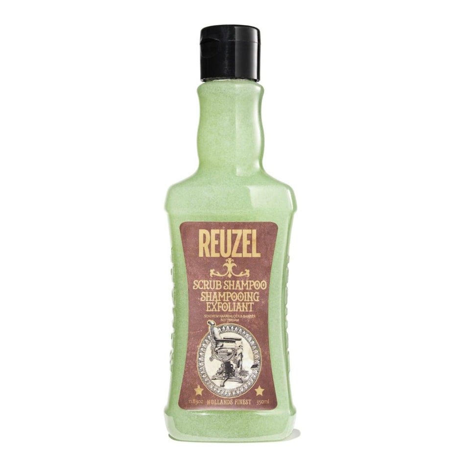 REUZEL front bottle shot showing packaging and clear benefits
