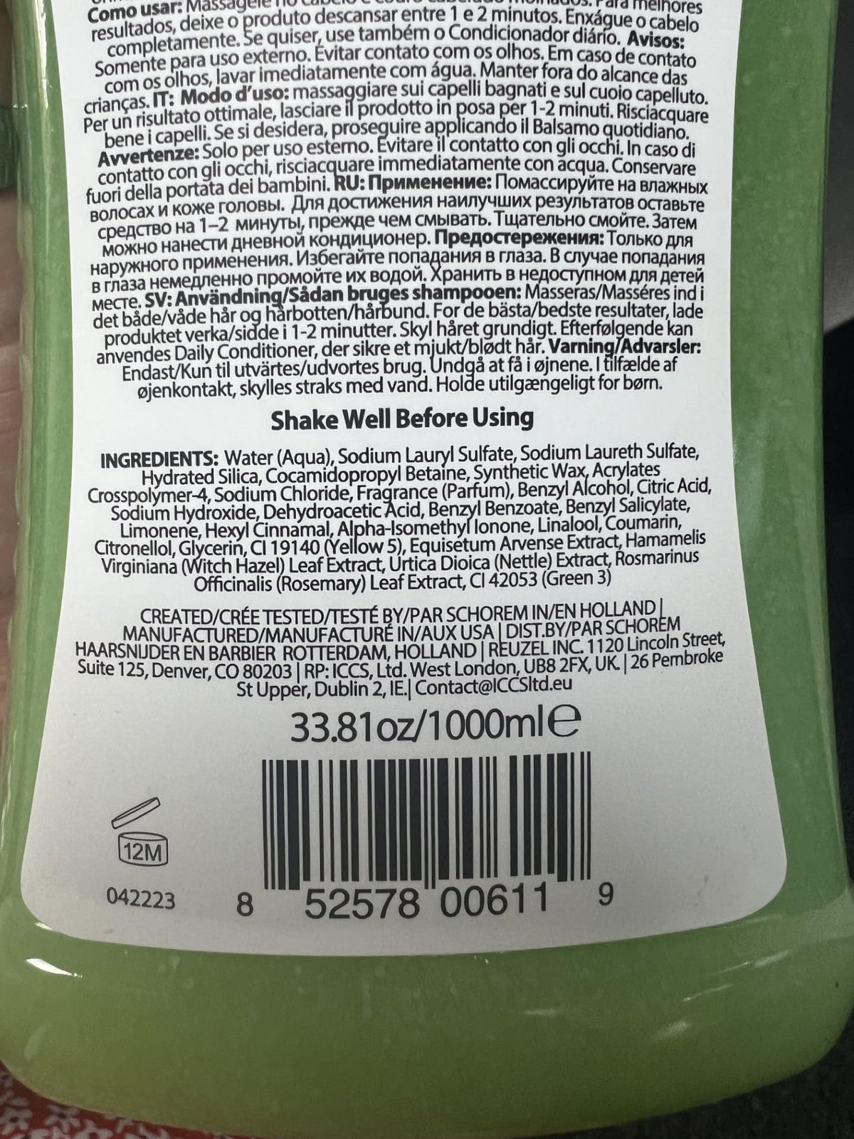REUZEL in-shower application showing scalp massage and quick buildup removal benefit