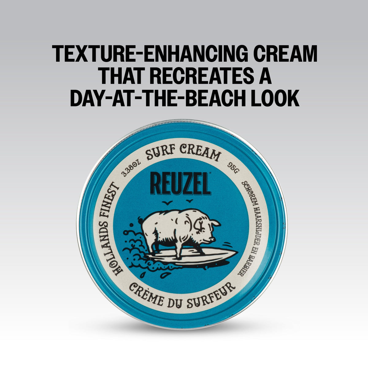 REUZEL styled short hair showing natural separation benefit
