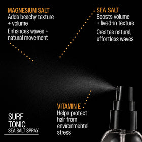 REUZEL Surf Tonic close-up on hair strands showing matte texture and separation