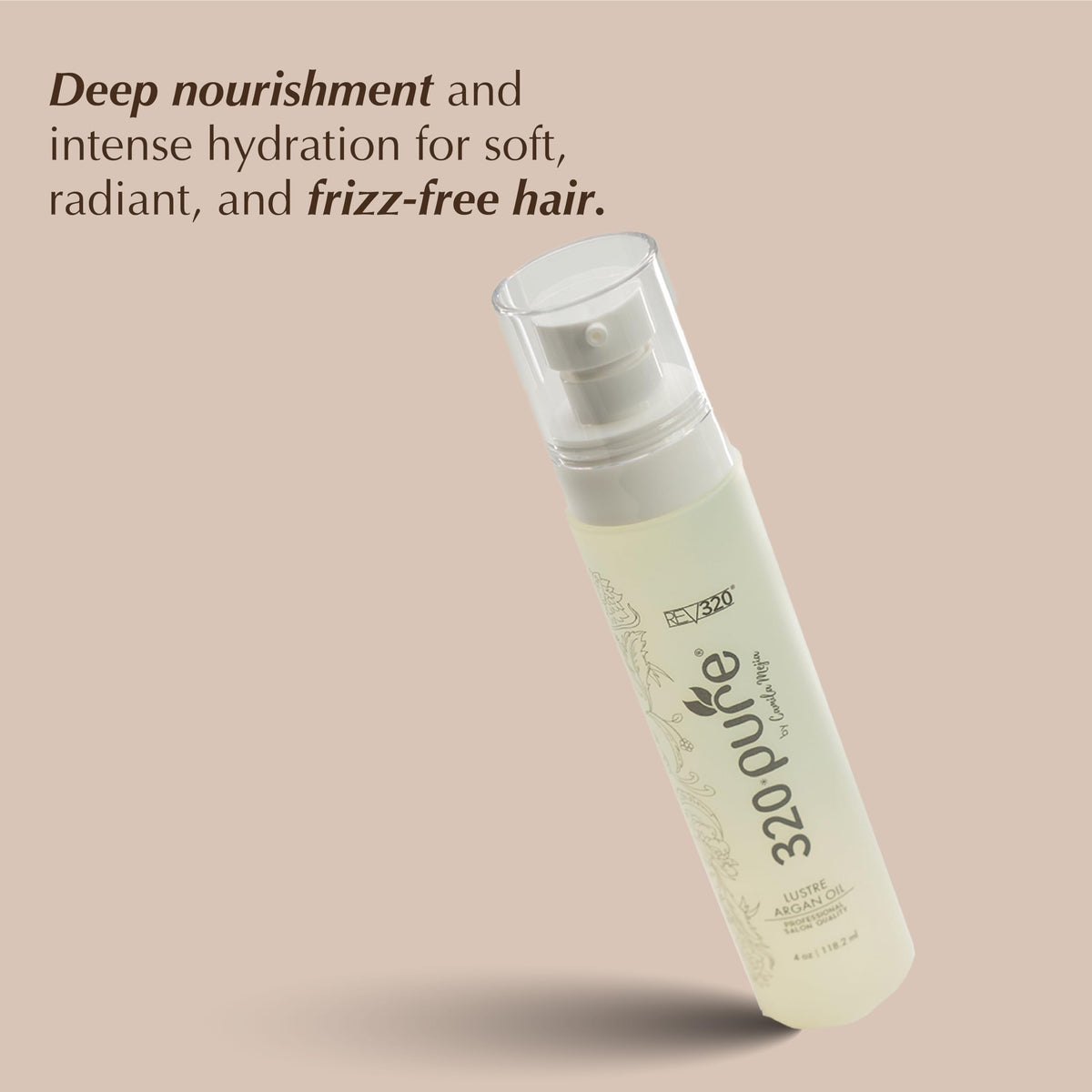 Rev320 being applied to damp hair to protect and hydrate mid-lengths and ends