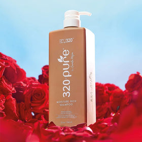Rev320 before and after hair showing improved shine and reduced frizz