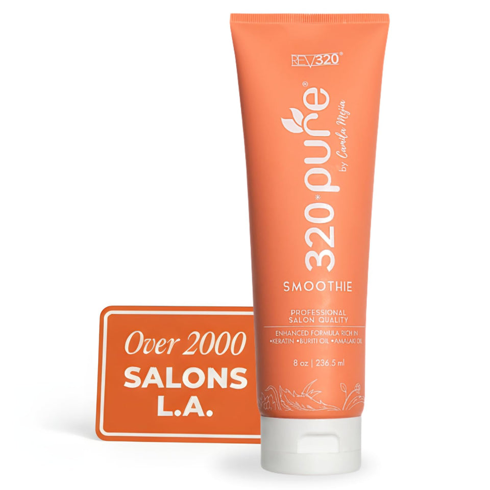 Rev320 bottle front view showing 8oz size and clear branding for convenience