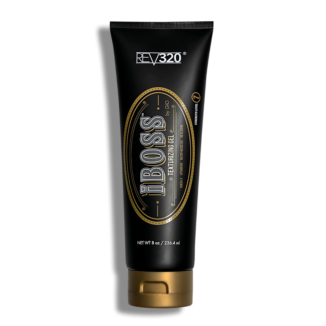 Rev320 iBOSS front packaging showing strong hold and vegan benefit