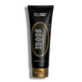 Rev320 iBOSS front packaging showing strong hold and vegan benefit