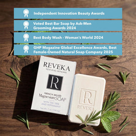 Reveka ingredients label featuring Zechstein magnesium for mineral-rich formulation