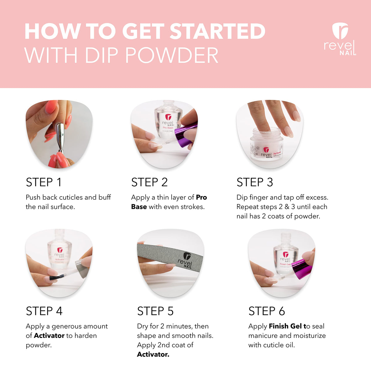 Revel Nail French tips demo showing crisp smile lines and durability