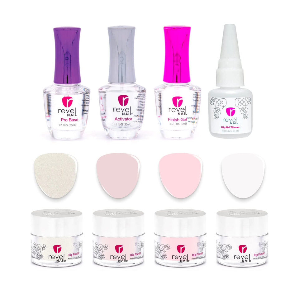 Revel Nail front packaging showing complete starter kit and benefits