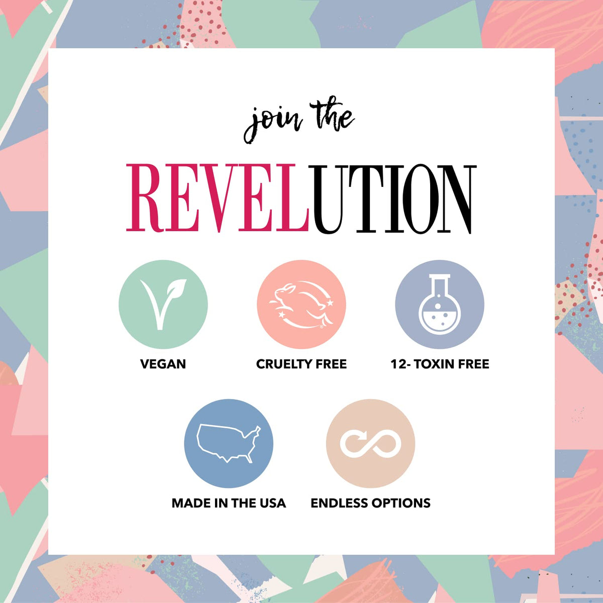 Revel Nail kit on vanity portraying salon results at home