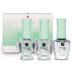 Revel Nail front packaging showing low-odor sensitive dip liquids benefit