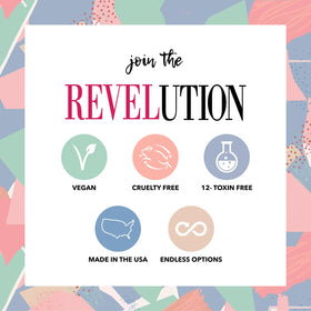 Revel Nail kit used in salon-style manicure delivering gentle results