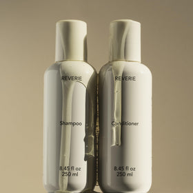 REVERIE color-treated hair before and after demonstrating maintained vibrancy