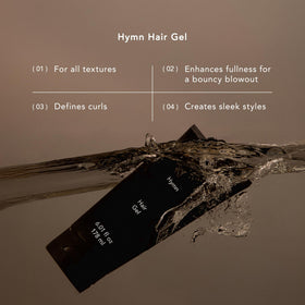 REVERIE Hymn gel texture swipe showing smooth, spreadable gel that delivers non-crunch hold