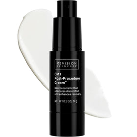 Revision Skincare CMT tube front view shows compact post-procedure cream for quick recovery