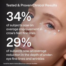 Revision Skincare D·E·J Eye Cream being applied under-eye to smooth lines