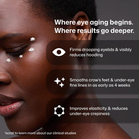Revision Skincare D·E·J Eye Cream boxed packaging and label for authenticity and ingredient clarity benefit