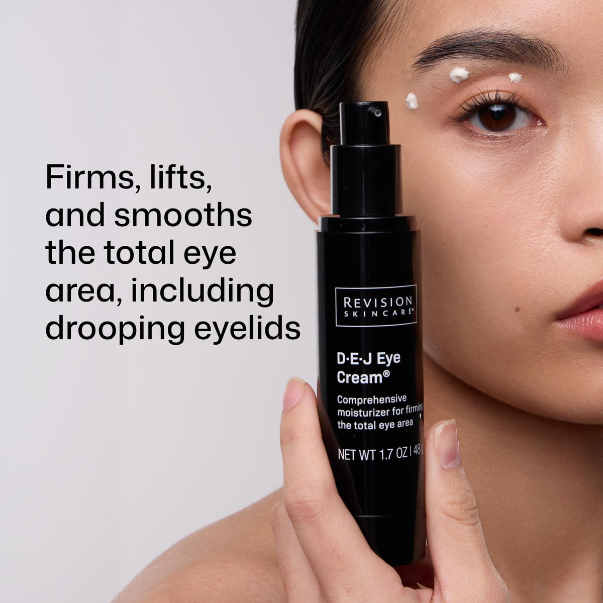 Revision Skincare D·E·J Eye Cream creamy texture close-up hydrating effect