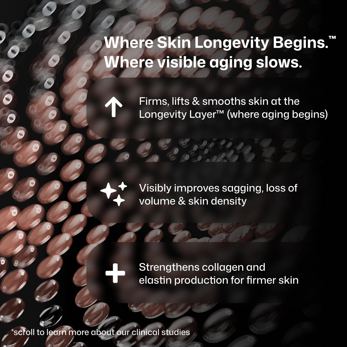 Revision Skincare before and after scale image indicating visible smoothing