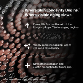 Revision Skincare before and after scale image indicating visible smoothing