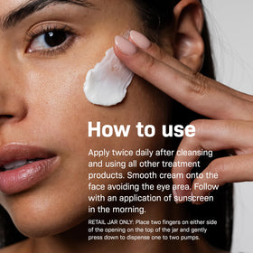 Revision Skincare DermProtect being applied to hand demonstrating soothing hydration