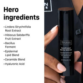 Revision Skincare DermProtect next to coin for scale indicating compact 0.5 oz size