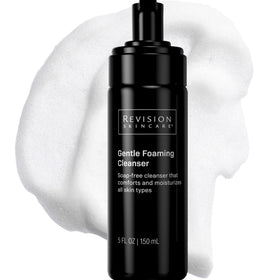 Revision Skincare front bottle view showing packaging and gentle cleansing benefit