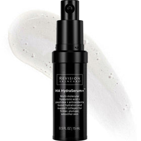 Revision Skincare front bottle image showing compact hydrating serum benefit