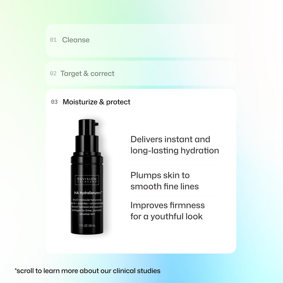 Revision Skincare 1 fl oz bottle beside common items to show compact travel size