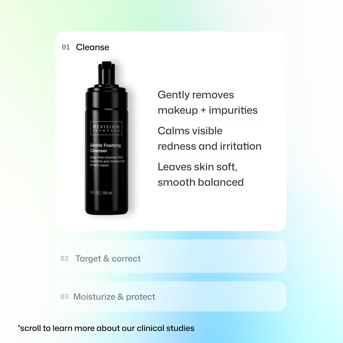 Revision Skincare with chamomile and aloe highlighting soothing, antioxidant benefit