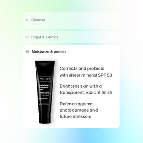 Revision Skincare Intellishade applied on skin showing invisible, matte finish