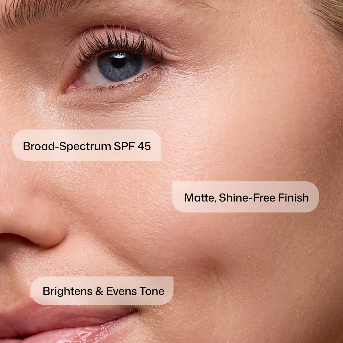 Revision Skincare pump dispensing product highlighting lightweight application