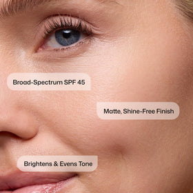Revision Skincare pump dispensing product highlighting lightweight application