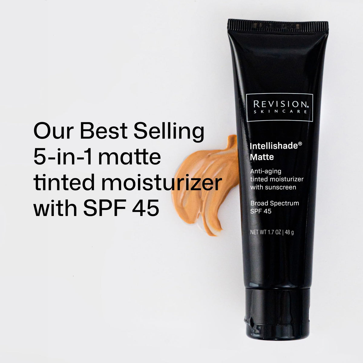 Revision Skincare texture close-up demonstrating matte, oil-free finish benefit