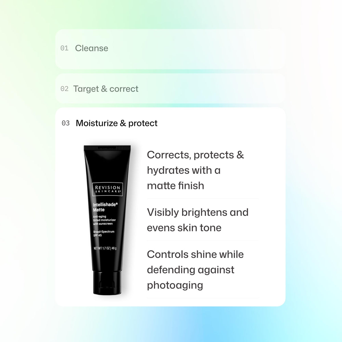 Revision Skincare paired with serum indicating layering with vitamin C benefit