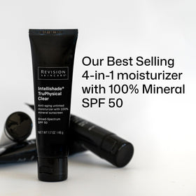 Revision Skincare Intellishade creamy texture close-up demonstrating lightweight absorption