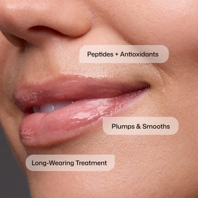 Revision Skincare swiped lip texture showing hydrating shine benefit
