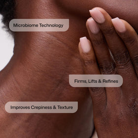 Revision Skincare Nectifirm Advanced being applied to neck demonstrating easy at-home use