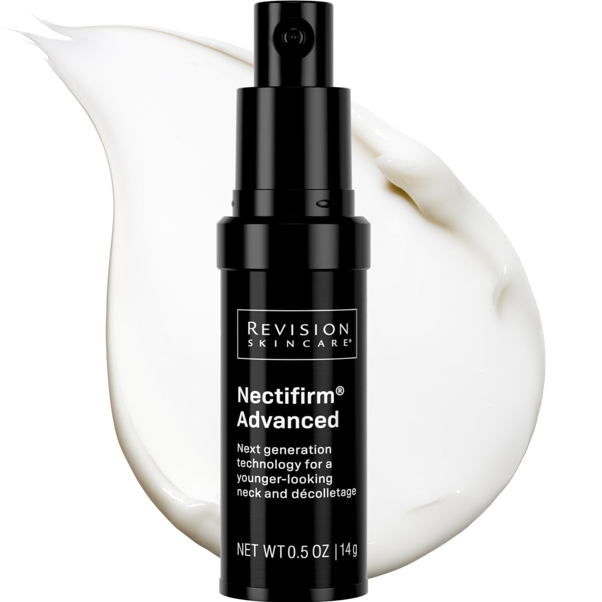 Revision Skincare jar front view showing product for visible neck firming