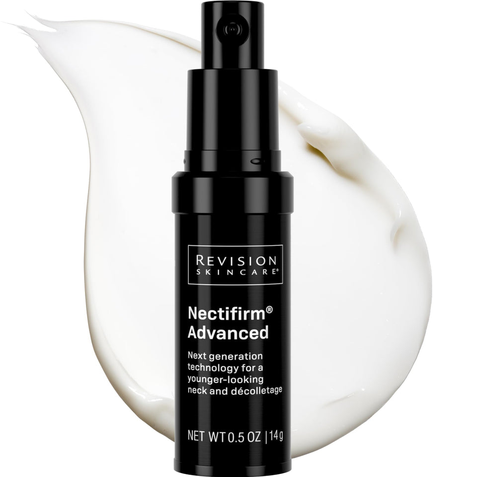 Revision Skincare jar front view showing product for visible neck firming
