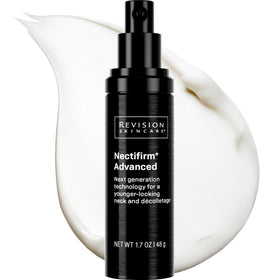 Revision Skincare Nectifirm Advanced front jar showing premium packaging and clinical results